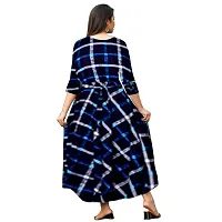 jwf Women Rayon Casual Wear Western Maxi Dress Gown for Girl/Women/Ladies (Free Size Upto XXL)-thumb1