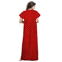 jwf Women's 100% Cotton Printed Attractive Maxi Maternity Wear Comfortable Nightdresses ( Combo Pack of 2 PCs.)-thumb2