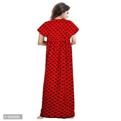 jwf Women's 100% Cotton Printed Attractive Maxi Maternity Wear Comfortable Nightdresses ( Combo Pack of 2 PCs.)-thumb3