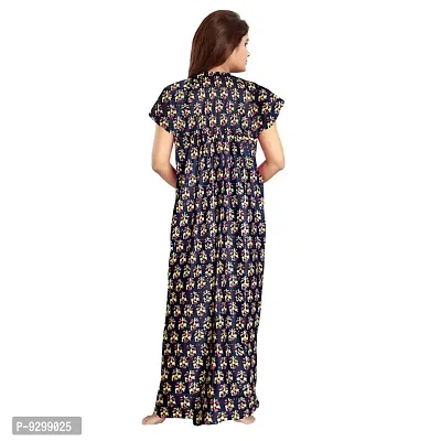 jwf Women's 100% Cotton Printed Regular Maxi Maternity Wear Sleepwear Nightdresses ( Pack of 2 PCs.)-thumb3