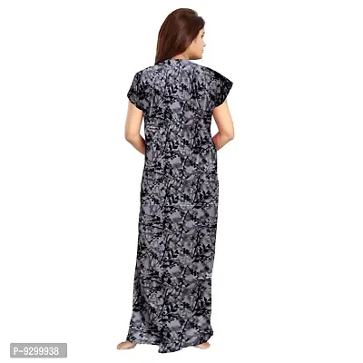 jwf Women's Half Sleeves Cotton Floral Print ZMaxi/Nighty/Night Dress|Nightwear for Womens (Combo of 2)-thumb5