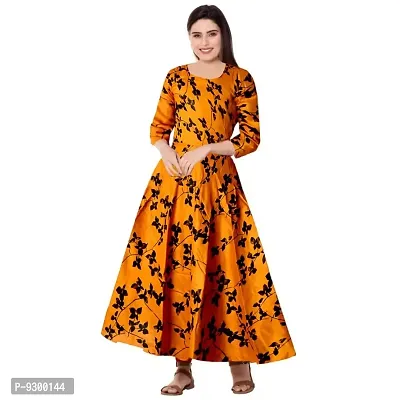 jwf Women Rayon Casual Wear Western Maxi Dress Gown for Girl/Women/Ladies