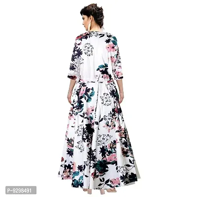 jwf Women's Maxi Dress (GN1233 XL_White,Pink_X-Large)-thumb2