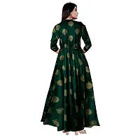 jwf Women's Printed Rayon Fit  Flare Anarkali Maxi Gown for Girl/Women/Ladies (Free Size Upto XXL)-thumb1