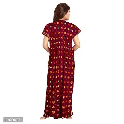 jwf Women Sleepwear Cotton Printed Maternity Nightdress-thumb5