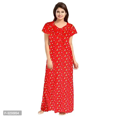 jwf Women's Cotton Embroidered Maxi Nighty (SON1032 L Pink_Pink_40)-thumb2