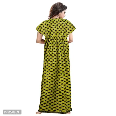 jwf Women's 100% Cotton Printed Attractive Maxi Maternity Wear Comfortable Nightdresses ( Combo Pack of 2 PCs.)-thumb5