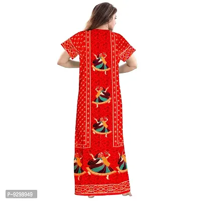 jwf Women's Pure Cotton Gujri Printed Attractive Maxi Nightdresses ( Combo Pack of 2 PCs.)-thumb3