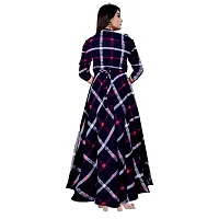 jwf Women Stylish Round Neck Anarkali Long Gown Kurties Dresses (Free Size Upto XXL)-thumb1