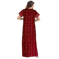 jwf Women's Pure Cotton Gujri Printed Attractive Maxi Nightdresses ( Combo Pack of 2 PCs.)-thumb2