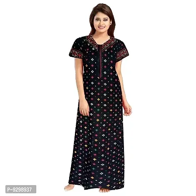 jwf Women's Pure Cotton Regular Maternity Nighty Jaipuri Night Gown Nighty (Free Size ( Upto XXL )-thumb4