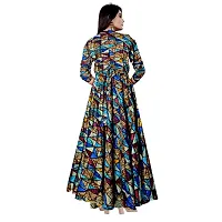 jwf Women Beautiful Rayon Fabric Fit and Flare Maxi Dress Gown Kurties (Free Size Upto XXL)-thumb1