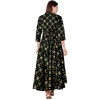 jwf Women Rayon Casual Wear Western Maxi Dress Gown for Girl/Women/Ladies-thumb1