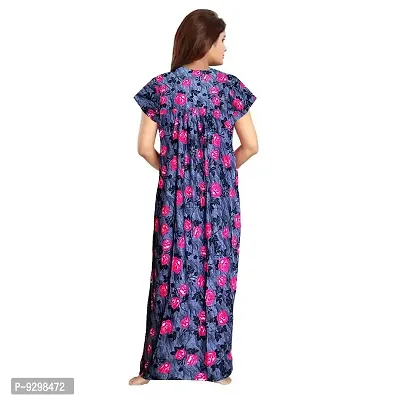 jwf Women's Cotton Nighty/Nightwear/Night Dress/Sleepwear/Gown (Multicolor)-thumb2