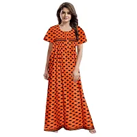 jwf Women's Pure Cotton Printed Attractive Maxi Maternity Wear Comfortable Nightdresses ( Combo Pack of 2 PCs.)-thumb3