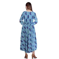 jwf Women's Cotton Maxi Dress,Gown (Multi Color)-thumb1