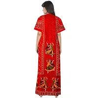 jwf Jaipuri Cotton Printed Maternity Front Zipper Full Length Maxi Nighty Gown (Pack of 2)-thumb2