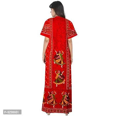 jwf Jaipuri Cotton Printed Maternity Front Zipper Full Length Maxi Nighty Gown (Pack of 2)-thumb3