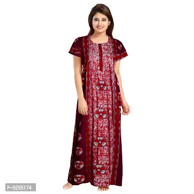 jwf Cotton Printed Attractive Maternity Sleepwear Maxi Nighty-thumb2