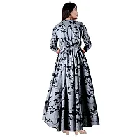 jwf Women Beautiful Rayon Fabric Fit and Flare Maxi Dress Gown Kurties (Free Size Upto XXL)-thumb1