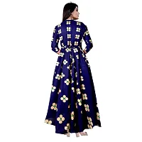 jwf Women Stylish Round Neck Anarkali Long Gown Kurties Dresses (Free Size Upto XXL)-thumb1