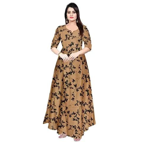 Stunning Rayon Stitched Gown For Women