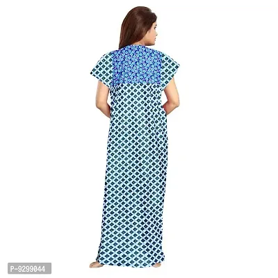 jwf Women's Cotton Printed Attractive Maternity Wear Comfortable Maxi Nightdresses ( Combo Pack of 2 PCs.)-thumb3