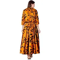 jwf Women Rayon Casual Wear Western Maxi Dress Gown for Girl/Women/Ladies-thumb1