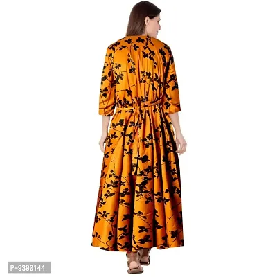 jwf Women Rayon Casual Wear Western Maxi Dress Gown for Girl/Women/Ladies-thumb2