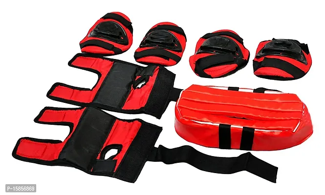 7 Pcs 4 In 1 Red Set Skating Kit