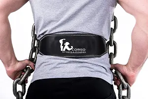 CORSO Large Genuine Leather Weight Lifting Gym Belt For Back Support for Heavy Lifting Belt-thumb1