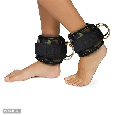CORSO Ankle Straps with Metal D-Rings for Cable Machine, Kickbacks and Glutes Workouts-thumb0