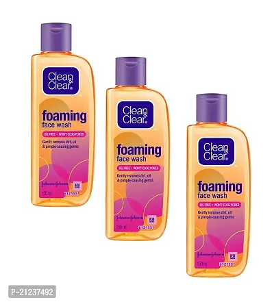 professional cleanclear foaming face wash pack of 3