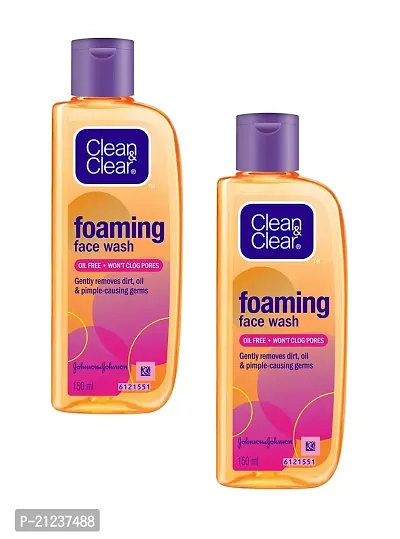 professional cleanclear foaming face wash pack of 2