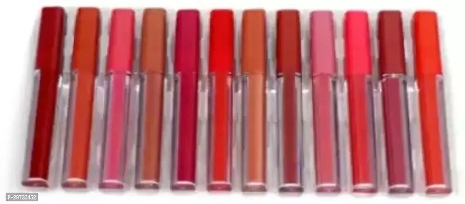 Ultimate Matte Liquid Lipstick 12 Shades Set Mix Shade  (Multicolor 9 g)-thumb0