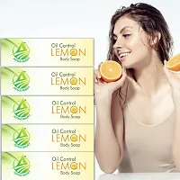 Premium Oil Control Lemon Soap Pack Of 5 Soap 375 Grams-thumb1