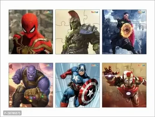 Todfod Wooden Jigsaw Puzzles Marvel Avengers Anime Cartoon Character For Kids 54 Pieces 54 Pieces