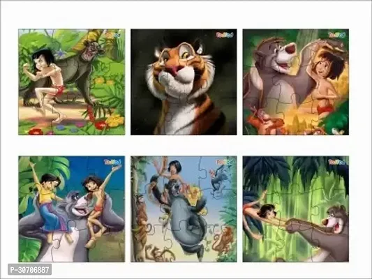 Todfod Wooden Jigsaw Puzzles The Jungle Book Mowgli  Friends Anime Cartoon Characters 54 Pieces