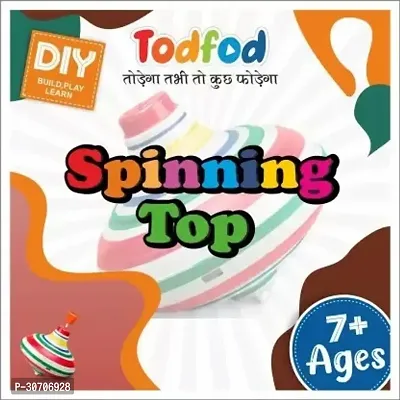 Todfod Wooden Self Made Spinning top Mind Exercise Toy for Kids Learning Toys 6 Pieces