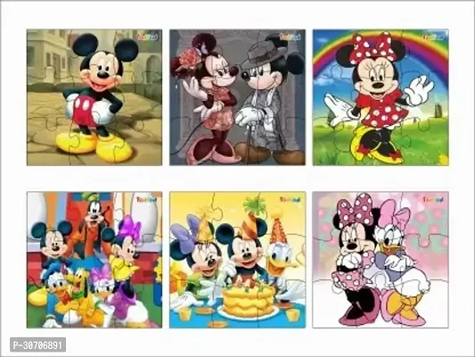 Todfod Wooden Jigsaw Puzzles Disney Mickey Mouse Anime Cartoon Characters For Kids 54 Pieces