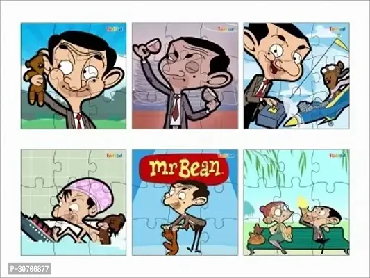 Todfod Wooden Jigsaw Puzzles Mr Bean Anime Cartoon Characters For Kids 54 Pieces 54 Pieces