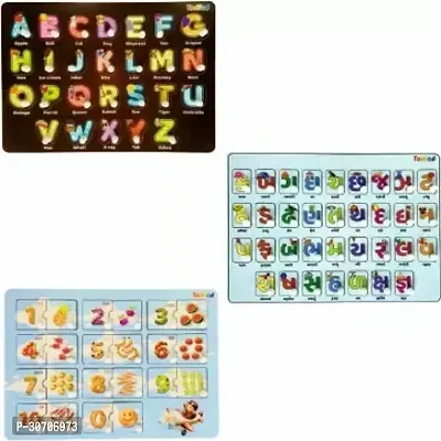 Todfod Wooden Jigsaw Puzzles ABCD 4 in 1 For Kids 1 Pieces-thumb0