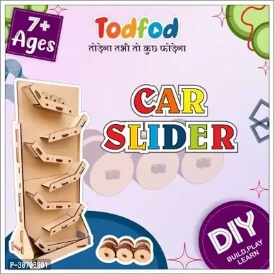 Todfod Wooden Self Made Sliding car Toy for Kids Learning Toys for Children 1 Pieces