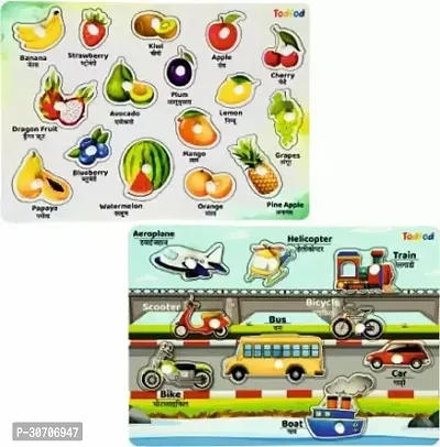 Todfod Wooden Jigsaw Puzzles Vegetable Characters For Kids 1 Pieces