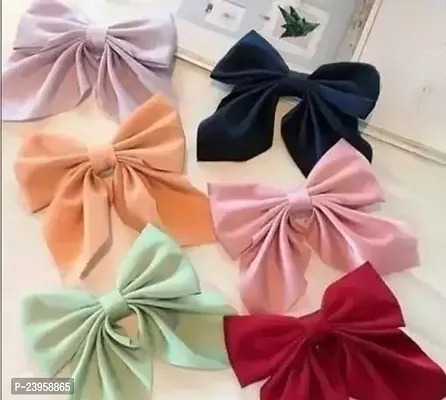 Designer Multicoloured Fabric Ribbons For Women Pack Of 6 Pcs-thumb0