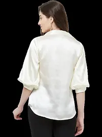 Classic Satin Solid Shirt for Womens-thumb2