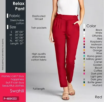 Buy Online - Women's Teal Cotton Lycra Pant