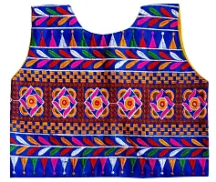 Nandi Women's Embroidered Regular Jacket (KS28BL_Blue_38)-thumb1