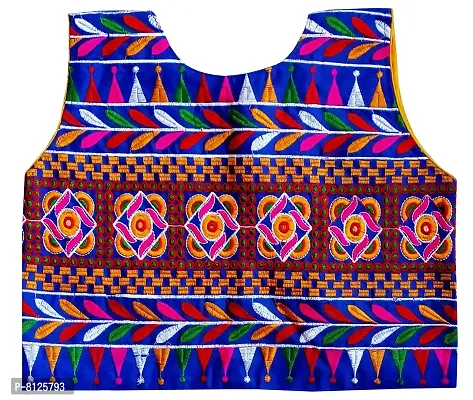 Nandi Women's Embroidered Regular Jacket (KS28BL_Blue_38)-thumb2