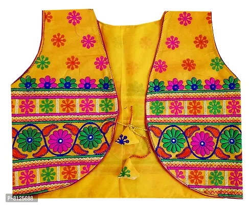 Nandi Unisex Gujarati Koti Kutchi Traditional Jacket (Yellow, 38)-thumb0